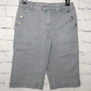 Chaser NWT Revolve Vintage Blue Canvas Bermuda Shorts| Size Small